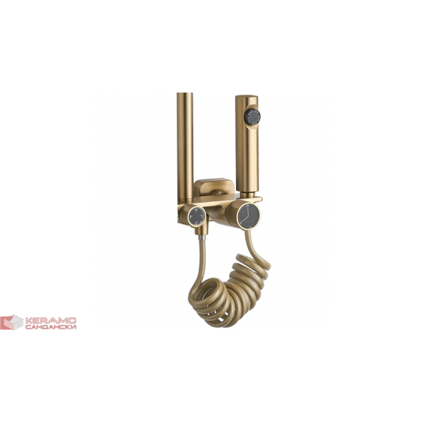 Душ колона Brushed Gold Helix REA-P6621