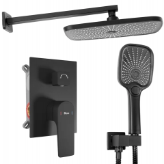 Душ комплект за вграждане Moby Black Matte REA-P2402