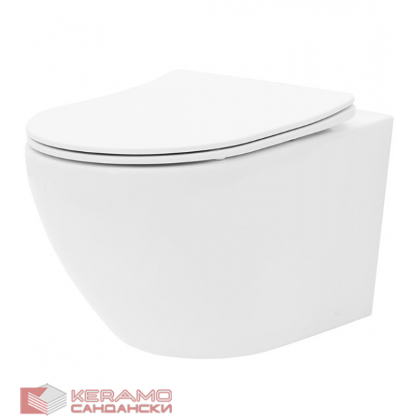 Тоалетна чиния висяща Carlo Mini Rimless White REA-С2760