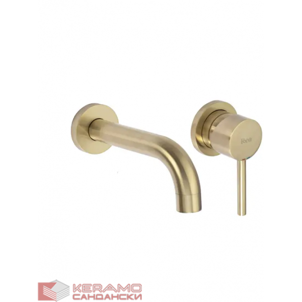 СМЕСИТЕЛ за вграждане Rea Lungo Gold Mat + BOX REA-B8652