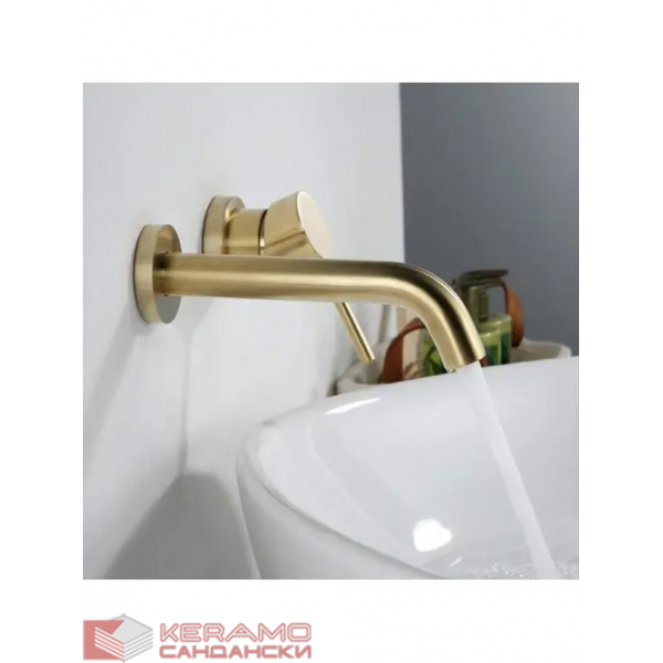 СМЕСИТЕЛ за вграждане Rea Lungo Gold Mat + BOX REA-B8652