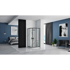 Душ Кабина Овална Look Black 90x90 REA-K7903