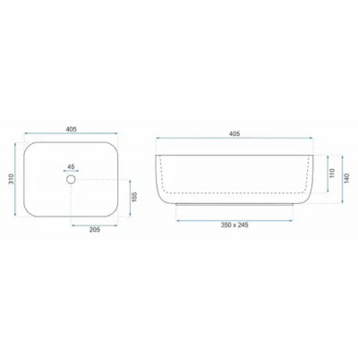Мивка върху плот Demi Mini Aiax Shiny REA-U5065