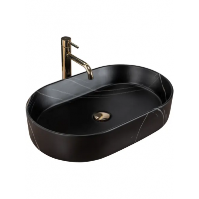 Мивка върху плот Nadia Stone Black Matt REA-U8565