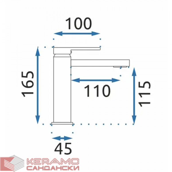 Смесител за умивалник Verso Black Low REA-B7901