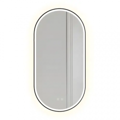 Огледало LED OVL 50x100cm Black HOM-02505