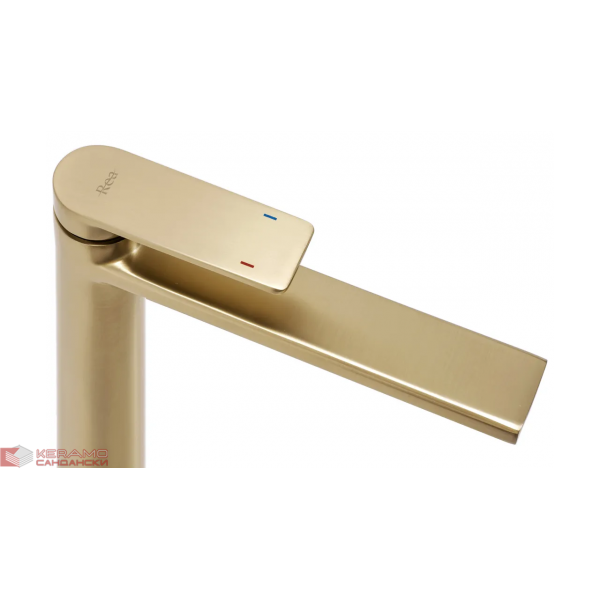 Висок смесител за умивалник brushed gold Verso REA-B6564