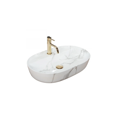 Мивка върху плот AURA 61 MARMO SHINY REA-U8003