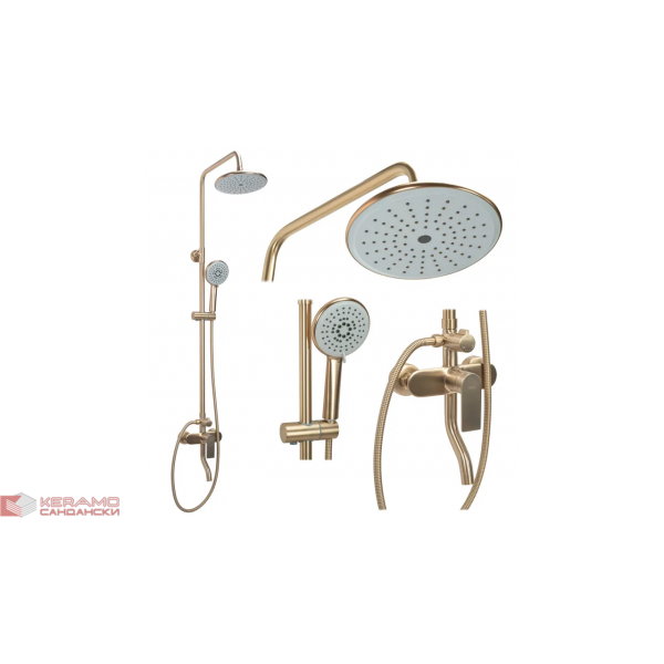 Душ колона brushed gold Verso REA-P9146
