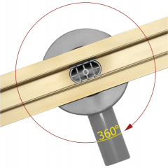 Сифон лентов NEO SLIM MIRROR GOLD PRO 50 REA-G5692