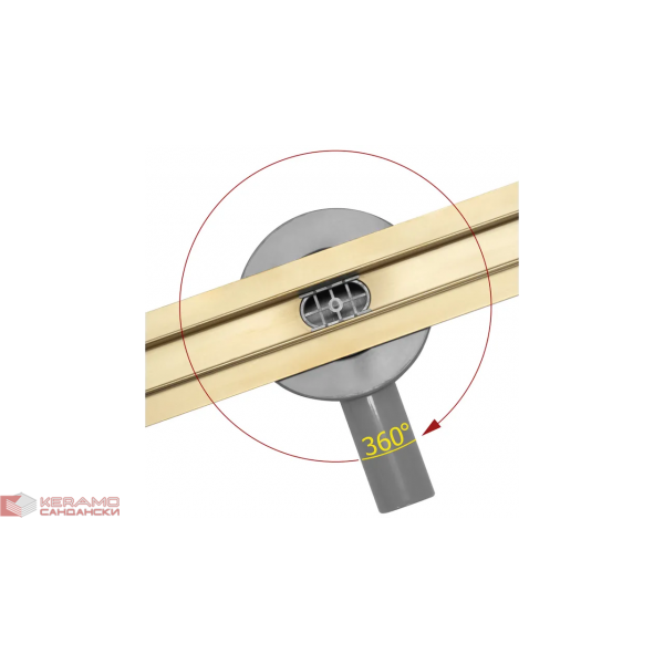Сифон лентов NEO SLIM MIRROR GOLD PRO 50 REA-G5692