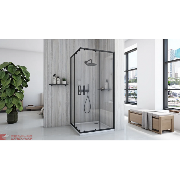 Душ кабина City 90x90 Black REA-K6446