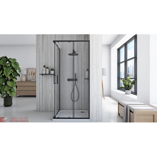 Душ кабина City 90x90 Black REA-K6446