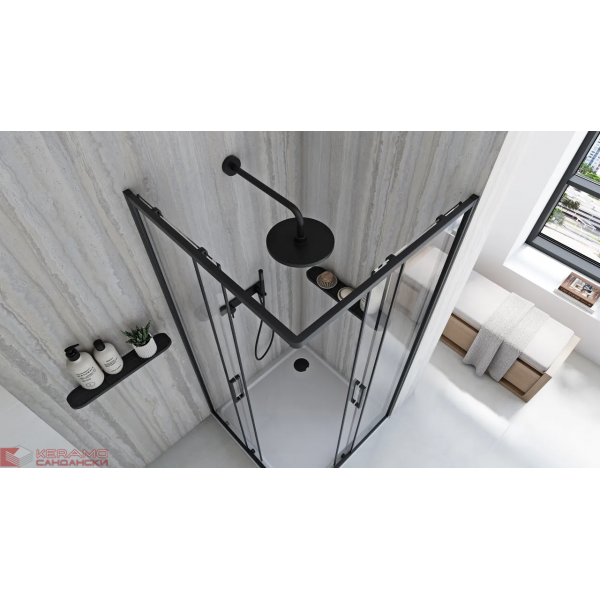 Душ кабина City 90x90 Black REA-K6446