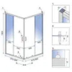 Душ кабина City 90x90 Black REA-K6446
