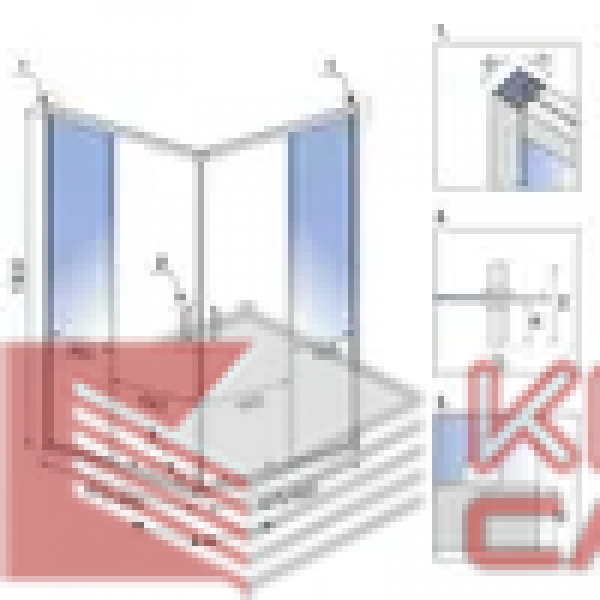 Душ кабина City 90x90 Black REA-K6446