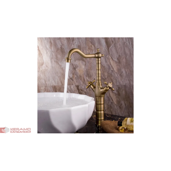 Висок смесител Rustico antique gold REA-B5521