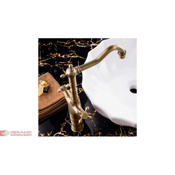 Висок смесител Rustico antique gold REA-B5521