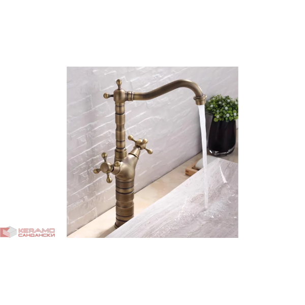 Висок смесител Rustico antique gold REA-B5521