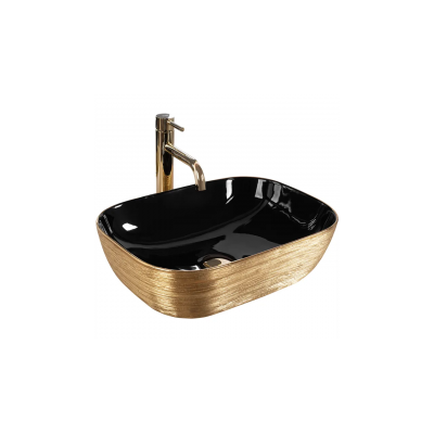 Мивка върху плот Belinda Black Gold Brush REA-U8780