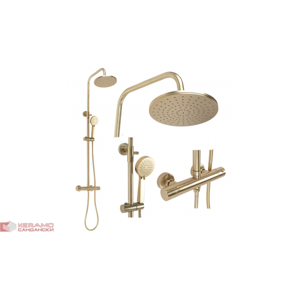 Душ колона термостатична Parot Brushed Gold REA-P2323