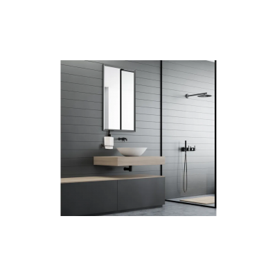Стенен дозатор за течен сапун черен Oste 06 REA-80047