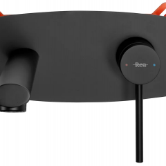 Смесител стенен за вграждане черен мат Oval REA-B8860