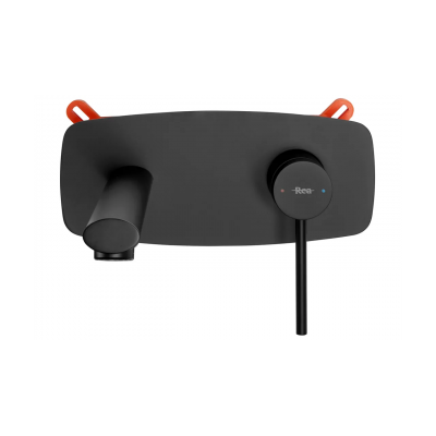 Смесител стенен за вграждане черен мат Oval REA-B8860
