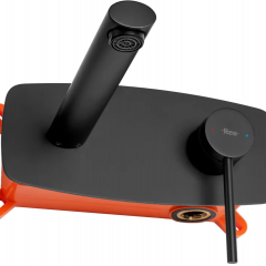 Смесител стенен за вграждане черен мат Oval REA-B8860