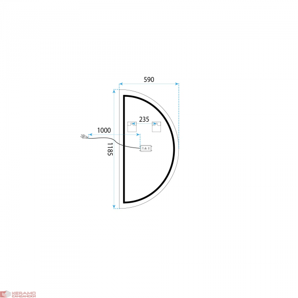 Огледало LED 120x60cm MOON HOM-01526