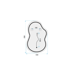 Огледало LED UNO DOUBLE 80x55 cm HOM-01516
