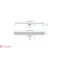 Линеен сифон NEOX PRO BRUSHED COPPER 100 REA-G4804
