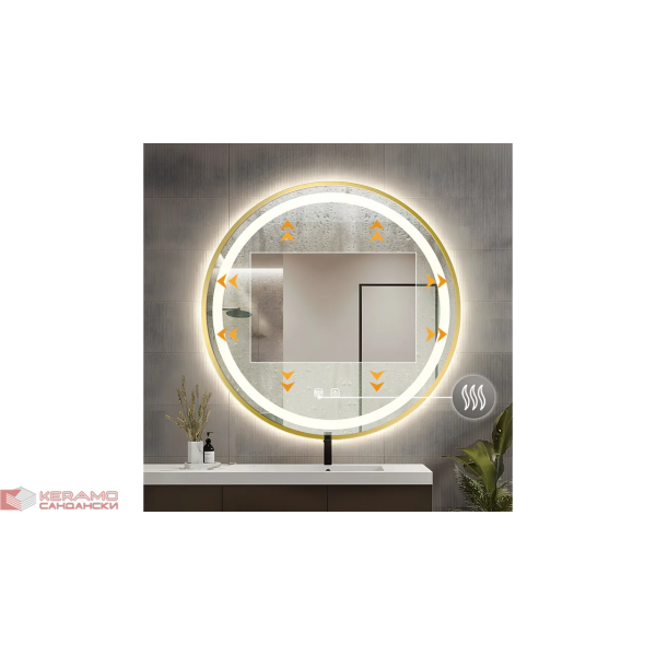 Огледало LED MMJ Brush Gold 70cm HOM-05507