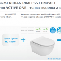 К-т Промоция Roca Meridian Rimless Compact и структура Active One
