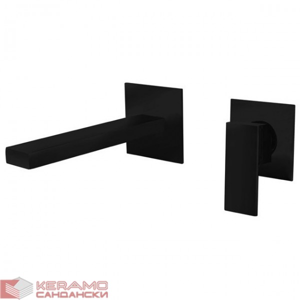 Вграден смесител за умивалник Delos Nero E02FAQ382-2-BL черен мат