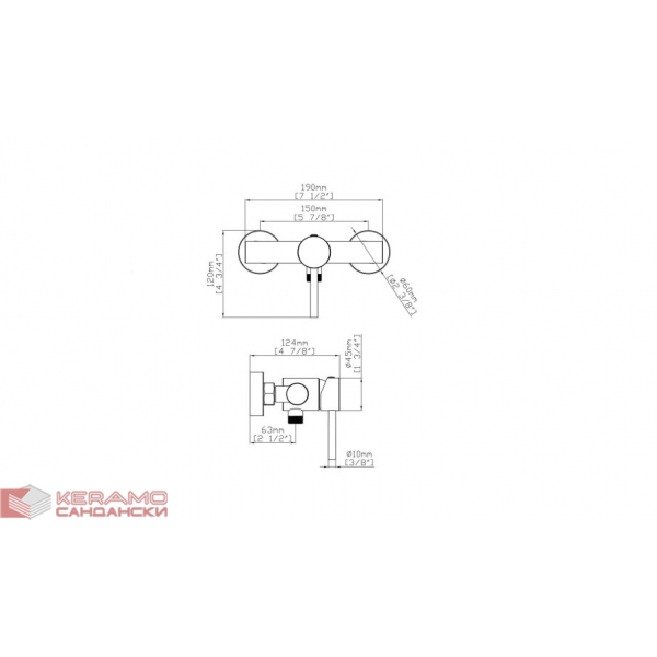 Душ комплект за баня ARTEMIS CROMO SO903F11-C