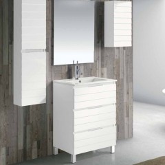Шкафове  за баня от МДФ LANTANA   70/60/45 White gloss