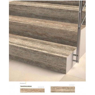 К-т стъпало и чело Travertino Brown 120/30