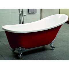 Вана Ретро Червено и Бяло с Хром Крачета ICS LB 1784 R