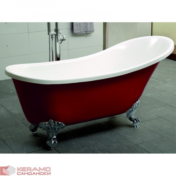 Вана Ретро Червено и Бяло с Хром Крачета ICS LB 1784 R