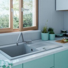Кухненска мивка от гранит Selia SBC 513T сива