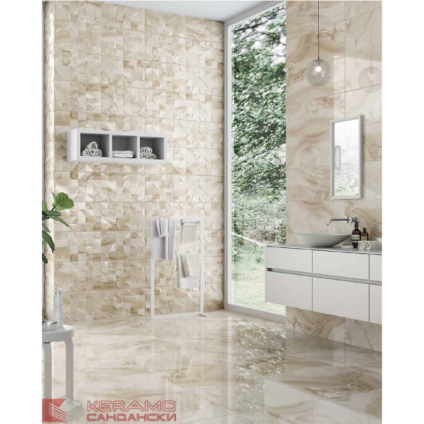 Плочки за баня Diva cream 25x75