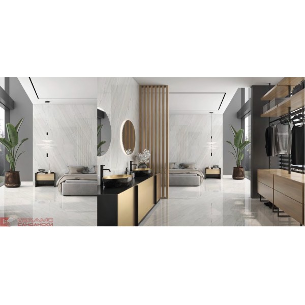 Гранитогрес Line white 120/60