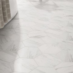 Гранитогрес Hehagonal25  Carrara 22x25