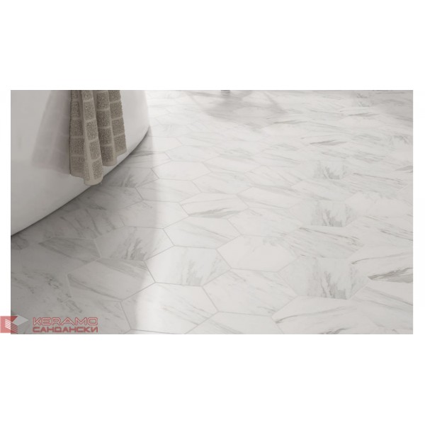 Гранитогрес Hehagonal25  Carrara 22x25