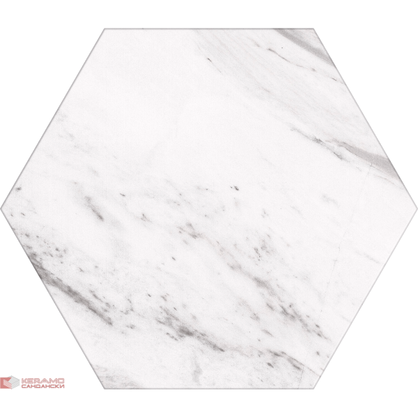 Гранитогрес Hehagonal25  Carrara 22x25