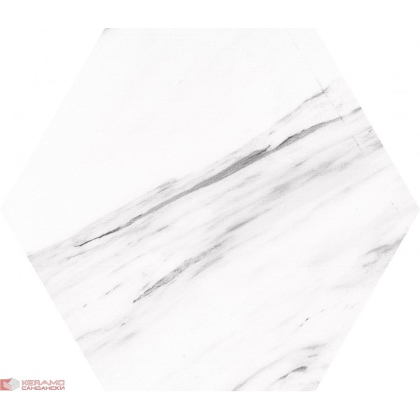 Гранитогрес Hehagonal25  Carrara 22x25