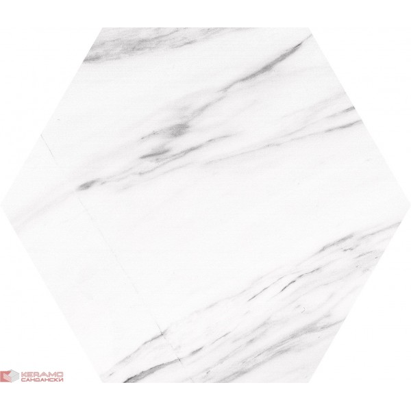Гранитогрес Hehagonal25  Carrara 22x25