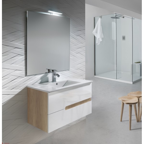 Шкафове  за баня от МДФ CUNEO  70/60/45 Siroko  White gloss