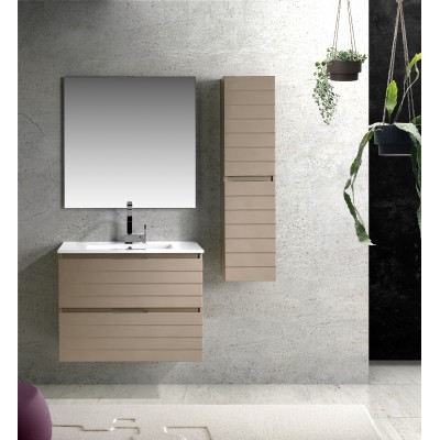 Шкафове  за баня от МДФ LANTANA   80/60/45 Champagne metal